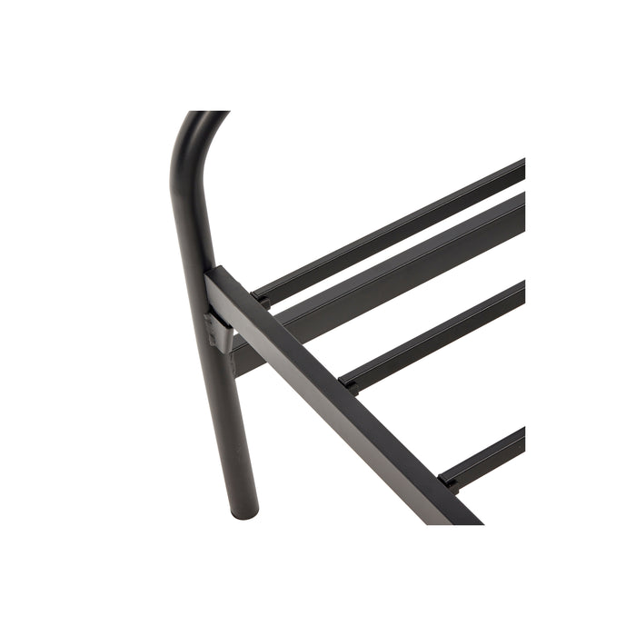 WOOOD Lucy Eenpersoonsbed + Onderschuifbed - Metaal - Zwart -57x95x209