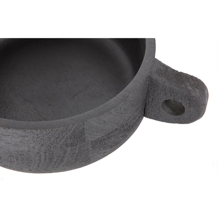 WOOOD Hari Schaal - Mango Hout - Zwart - 9x37x24