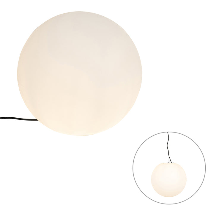 QAZQA Moderne buitenlamp wit 45 cm IP44 - Nura