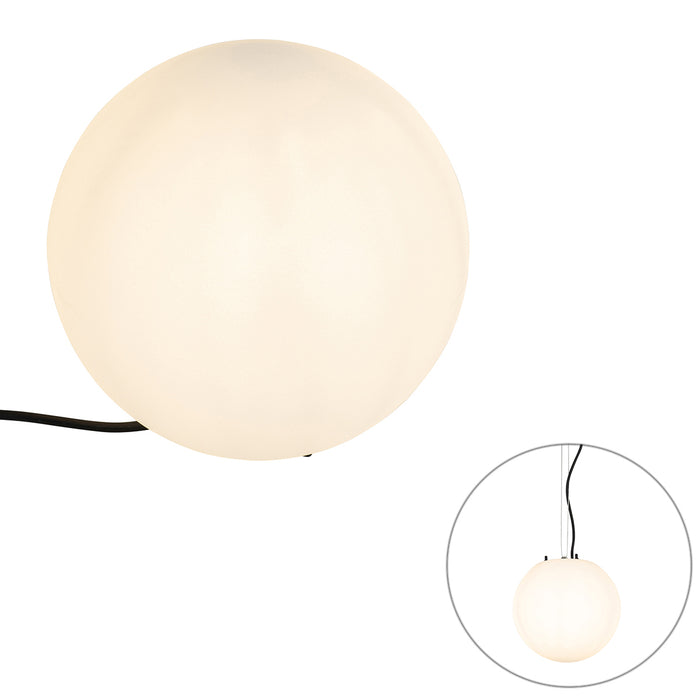QAZQA Moderne buitenlamp wit 25 cm IP65 - Nura