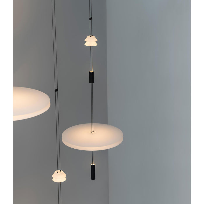 Vibia Flamingo Mini 1580 hanglamp LED Ø9 wit|zwart