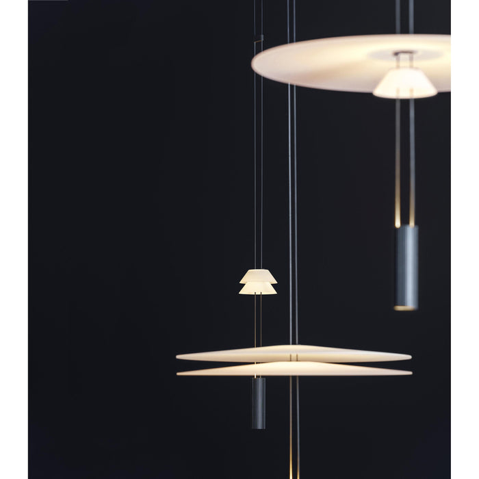 Vibia Flamingo Mini 1575 hanglamp LED Ø45 wit|zwart