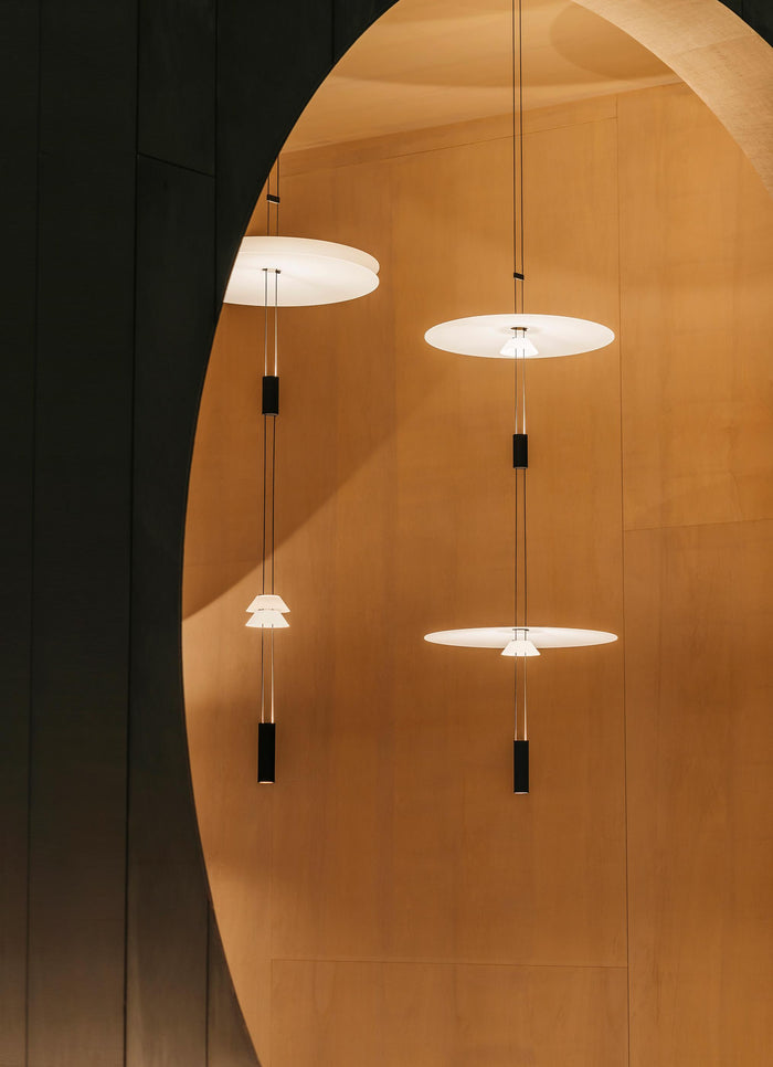 Vibia Flamingo Mini 1575 hanglamp LED Ø45 wit|zwart