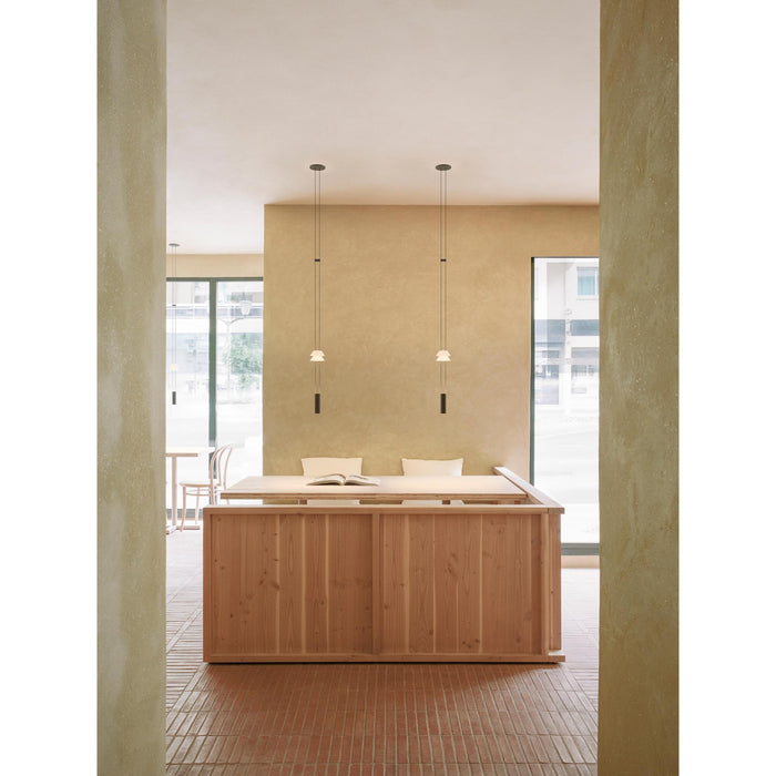 Vibia Flamingo Mini 1575 hanglamp LED Ø45 wit|zwart