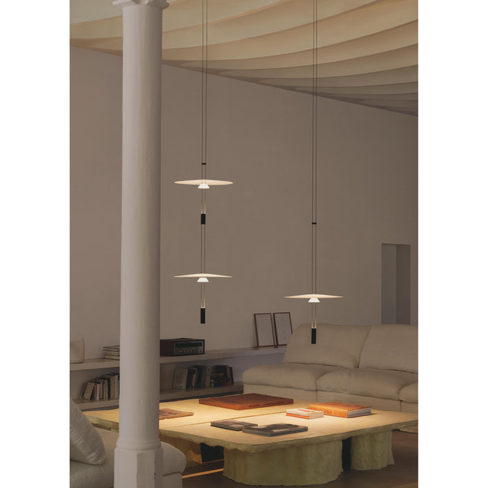 Vibia Flamingo Mini 1585 hanglamp LED Ø45 wit|zwart