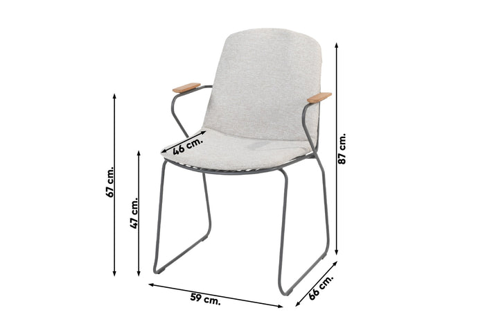 4 Seasons Veneto tuinstoel (1 stuk) - stapelbaar