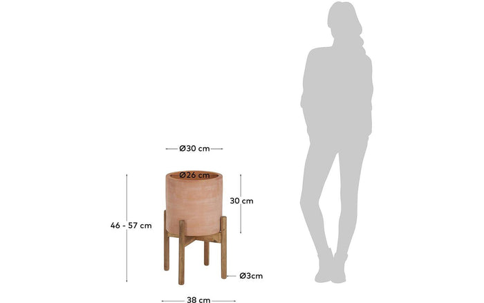 Kave Home - Dalva terracota bloempot, Ø 26 cm