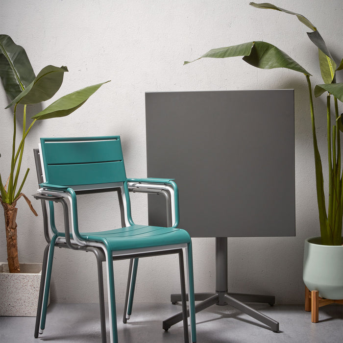 Kave Home - Bransc set van 2 vierkante zwart-witte terrazzo