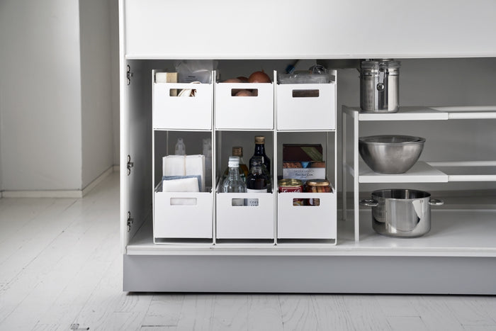 Yamazaki Keukenrek met Manden - 2 niveaus - Tower - Wit