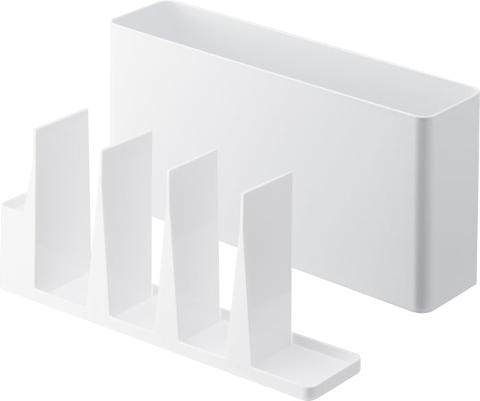 Yamazaki Keukengerei en Snijplank Houder - Tower - Wit