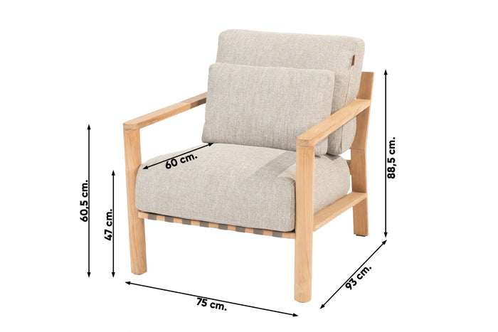 4 Seasons Lucas loungestoel (1 stuk)