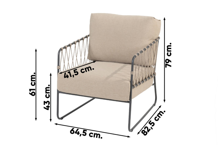 Taste Prego loungestoel - Taupe