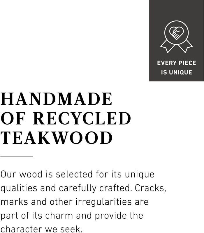 DTP Home Console table Beam,78x140x40 cm, 6 cm recycled teakwood top