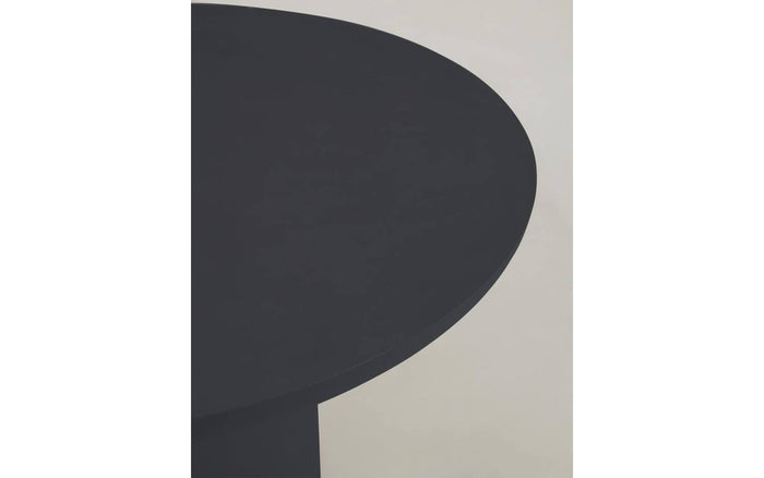 Kave Home - Taimi ronde buitentafel van beton met zwarte afwerking Ø