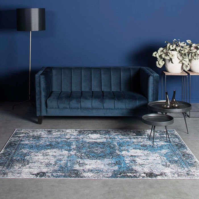 Joy de Vivre Vintage vloerkleed - Nostalgia No.1 - blauw - 160x230 cm