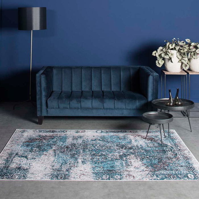 Joy de Vivre Vintage vloerkleed - Nostalgia No.2 - blauw - 140x200 cm