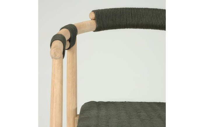 Kave Home - Majela stoel in massief 100% FSC eucalyptus met eiken