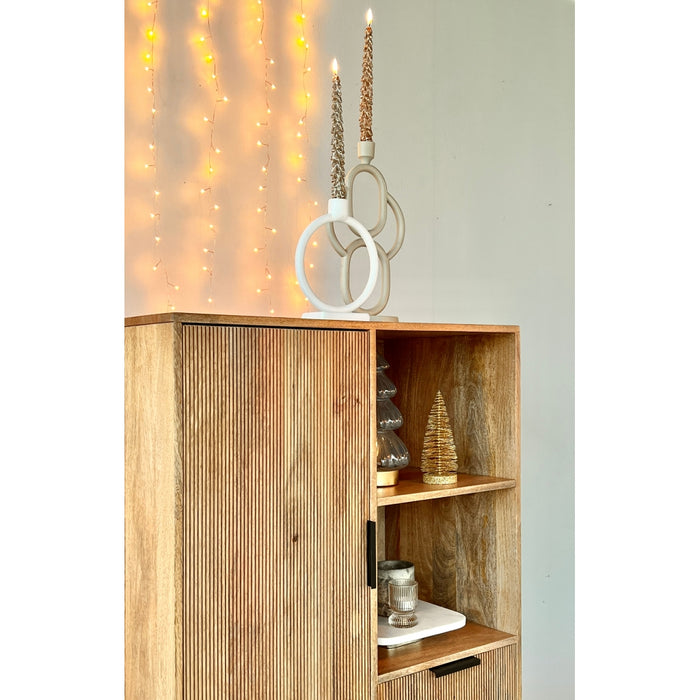 Woonexpress Kandelaar Ressen L - Beige - Metaal - 20x36x14cm (BxHxD)