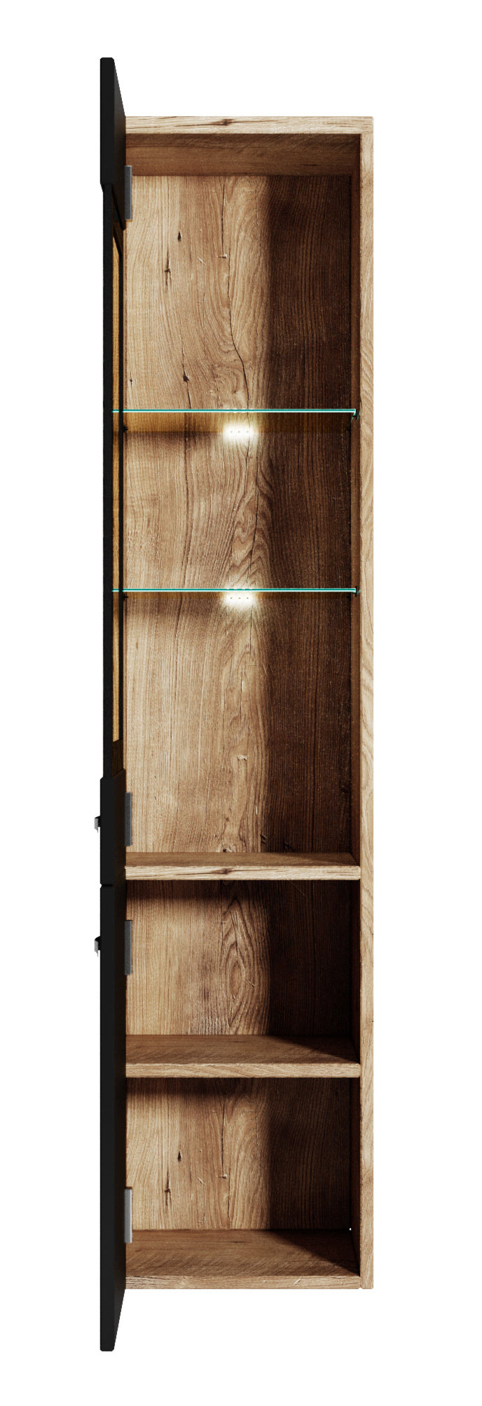 Badplaats Badkamerkast Rio 30 x 30 x 131 cm - Kastanje met Zwart