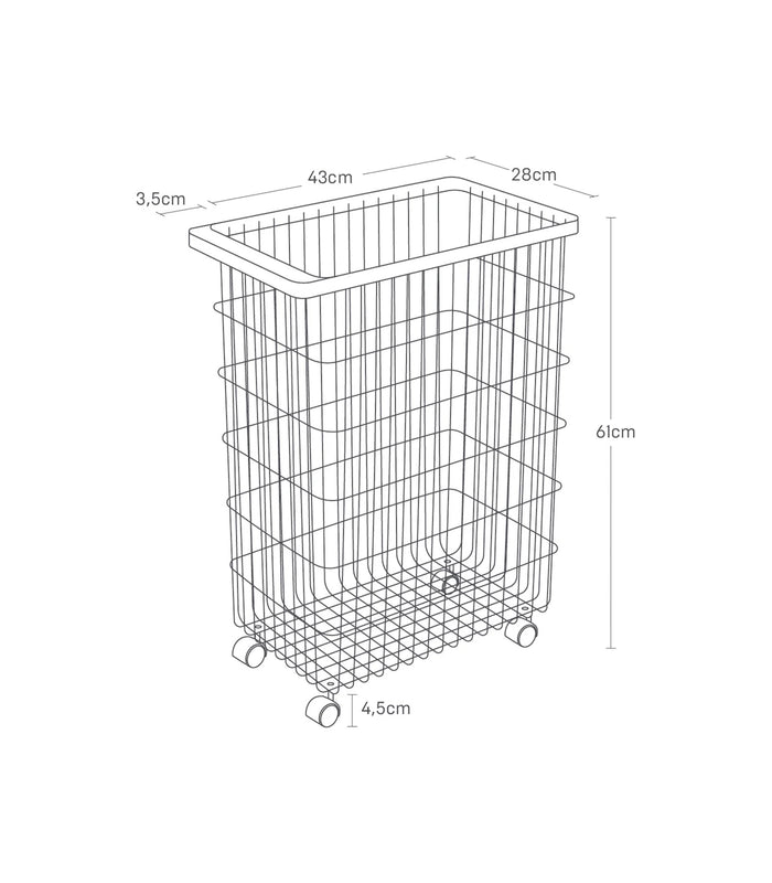 Yamazaki Wasmand op Wielen - Tower - Wit