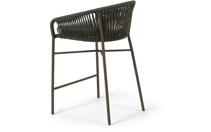 Kave Home - Yanet groen touw kruk hoogte 65 cm