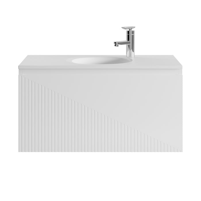 Badplaats Badkamermeubel Set Santana 90 cm - Wit - Badmeubel