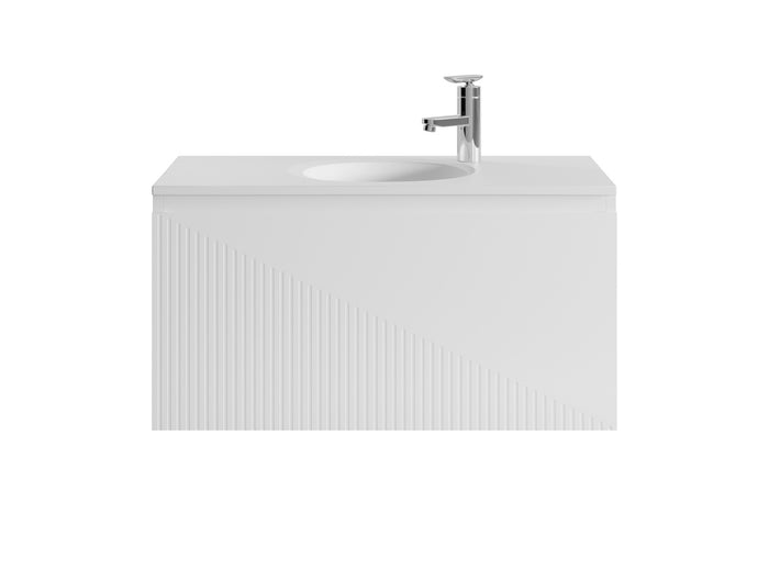 Badplaats Badkamermeubel Set Santana 90 cm - Wit - Badmeubel