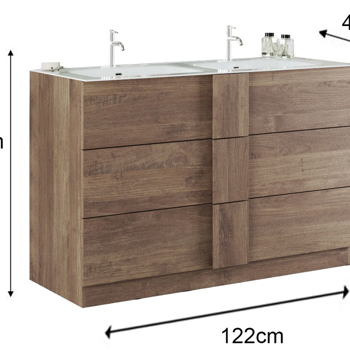 Benvenuto Design Jupiter 120 cm Staand Wastafel en Onderkast