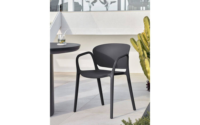 Kave Home - Ania tuinstoel zwart