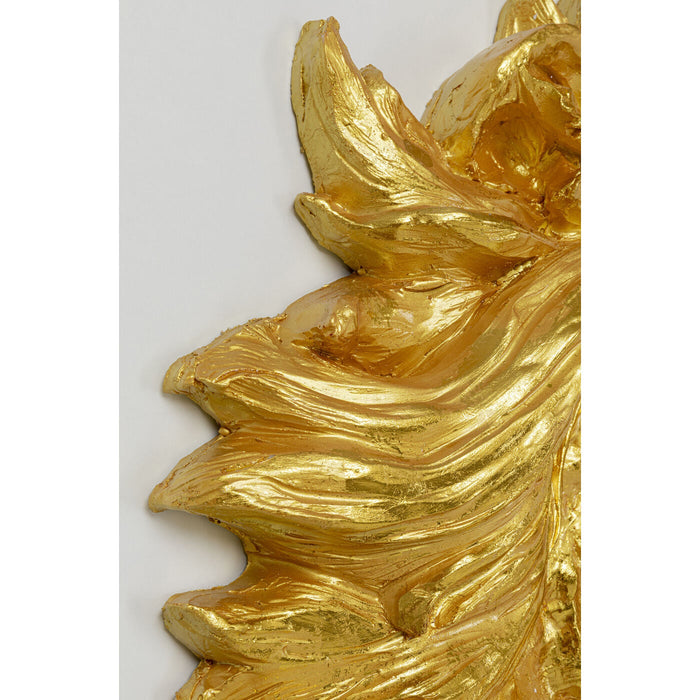 Kare Wanddecoratie Lion Head Gold 90x100cm