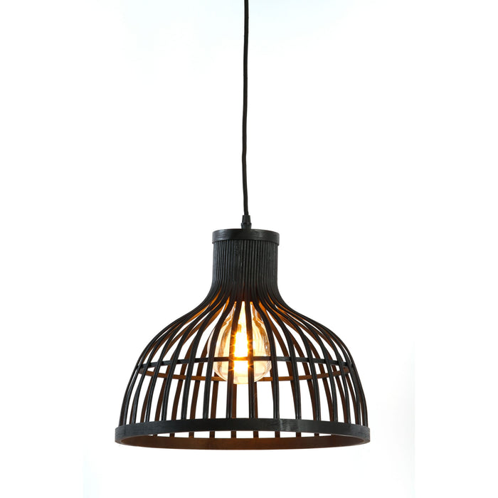 Luqaza Hanglamp Aliza - Bamboe|Zwart - Ø35cm