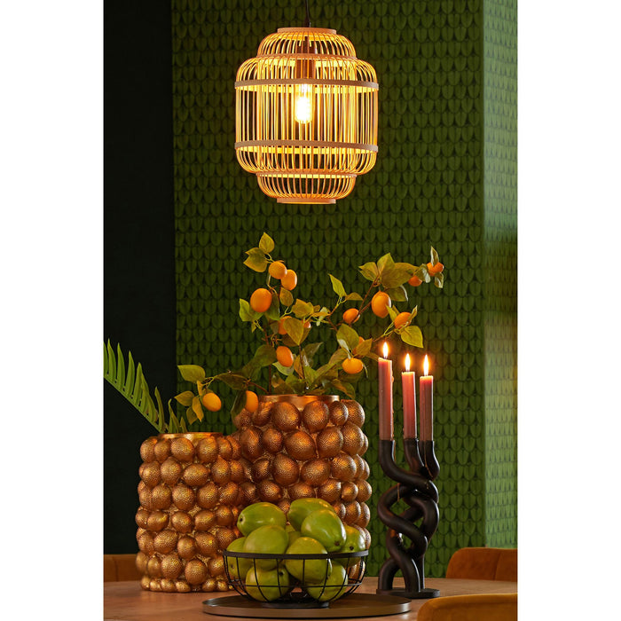 Luqaza Hanglamp Jeppe - Bamboe - 30x30x36cm
