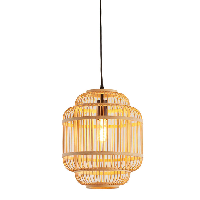 Luqaza Hanglamp Jeppe - Bamboe - 30x30x36cm