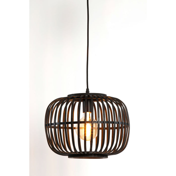 Luqaza Hanglamp Sassa - Bamboe|Zwart - Ø34cm