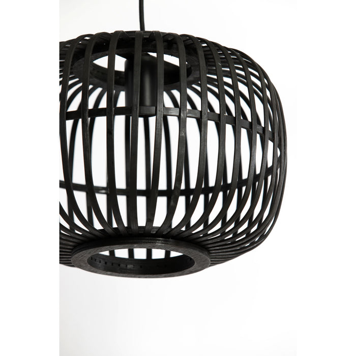 Luqaza Hanglamp Sassa - Bamboe|Zwart - Ø34cm