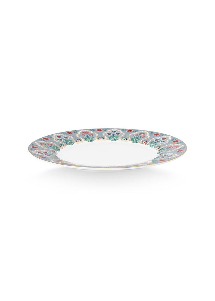 Pip Studio Borden - Flower Festival - Lichtblauw - Set van 4 - 21cm