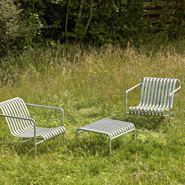HAY Palissade Lounger Chair Low - Gegalvaniseerd Staal