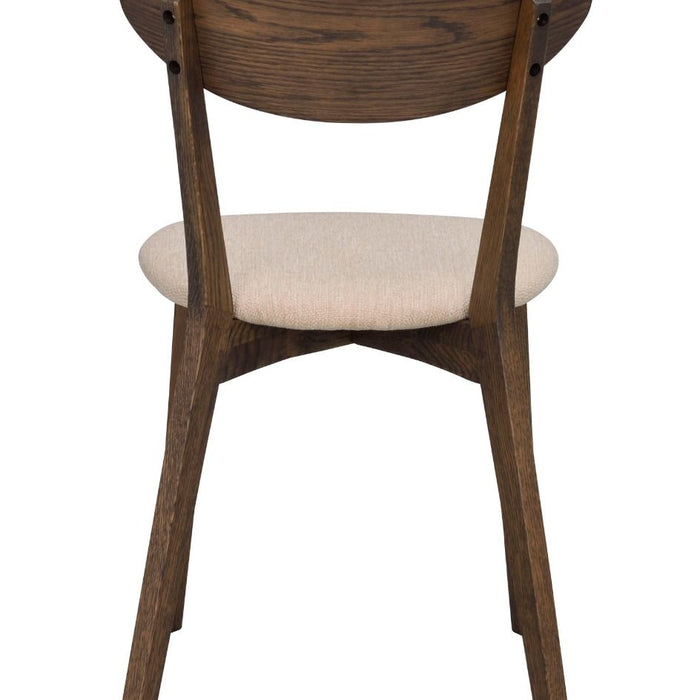 Rowico Home Ami Stoel - Set Van 2 - Stof Beige - Eiken Bruin