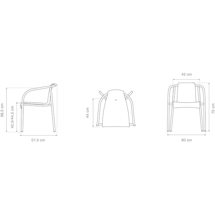 Nami tuinstoel met armleuning Olive Green
