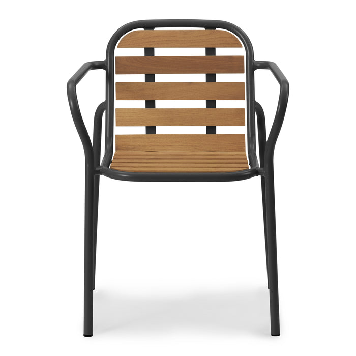 Normann Copenhagen Vig Tuinstoel Robiniahout met Armleuning- Zwart