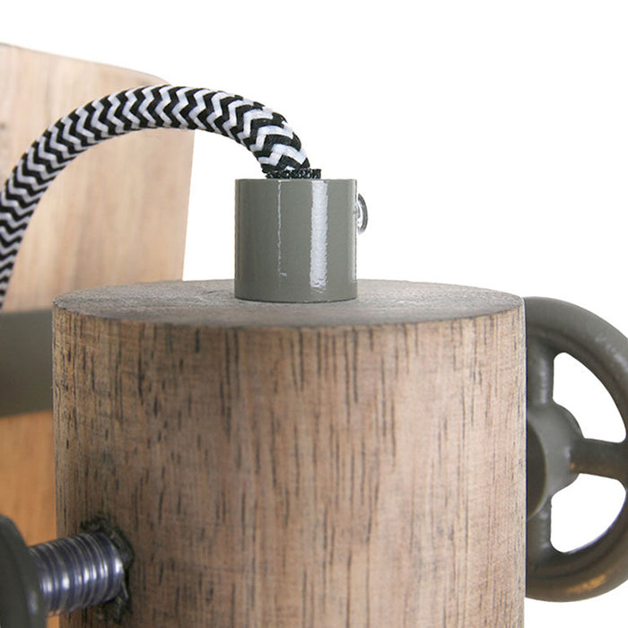 Anne Lighting - spot - Guersey - groen - hout metaal - opbouwspot - E27 - 1578G