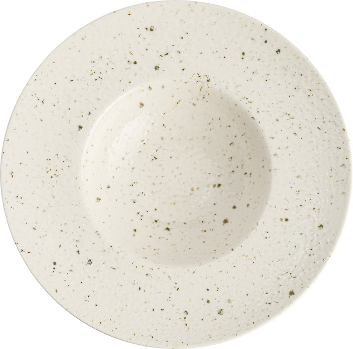 Lite-Body Hermes Pastabord - 6 stks - 28 cm - Wit reliëf olijf spikkel