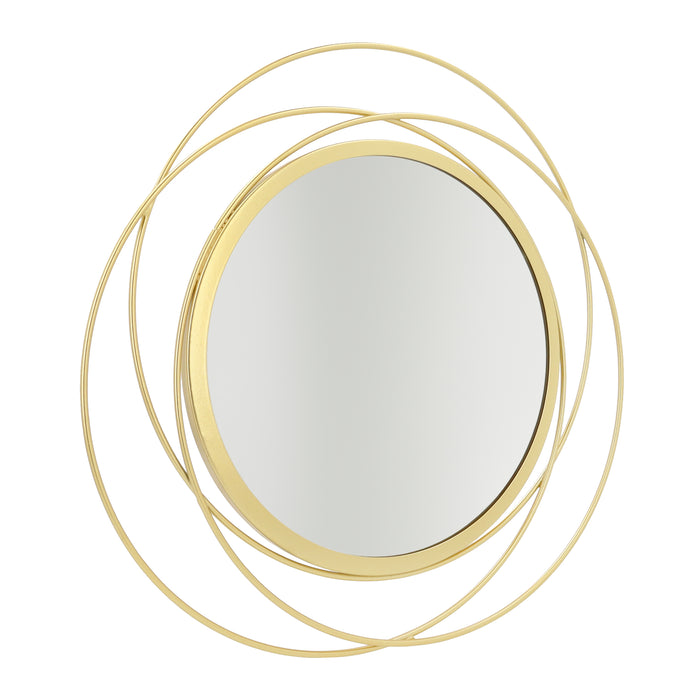 QUVIO Spiegel - Rond - Metaal - Goud