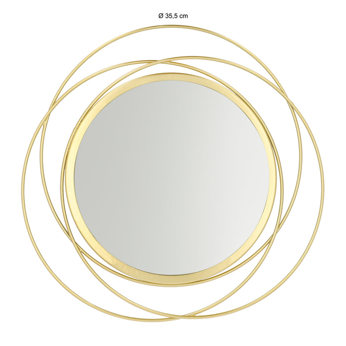 QUVIO Spiegel - Rond - Metaal - Goud
