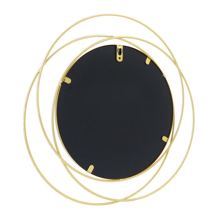 QUVIO Spiegel - Rond - Metaal - Goud