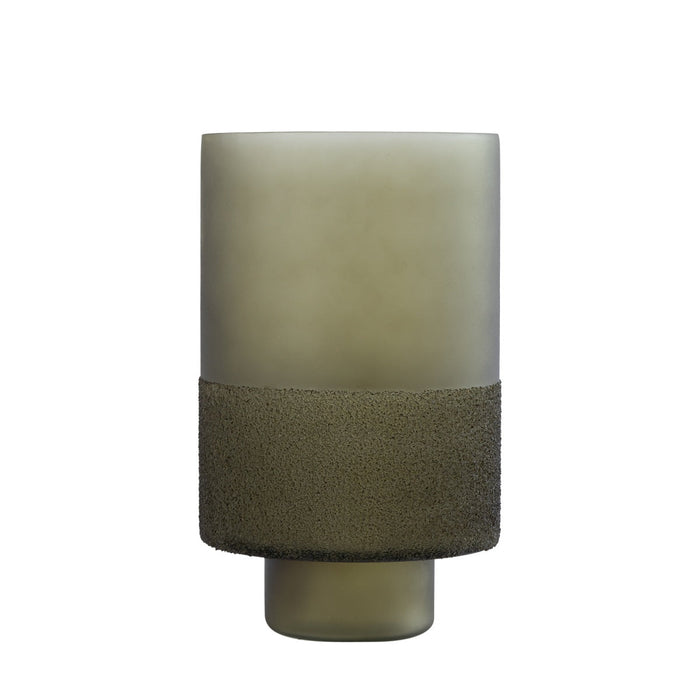 PTMD Windlicht Miral - 15x15x25 cm - Glas - Groen