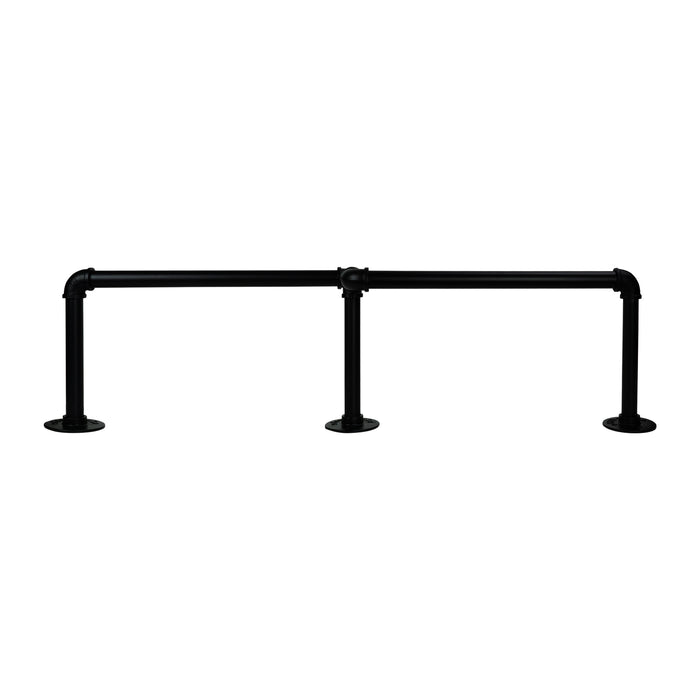 QUVIO Kledingrek wandmontage industrieel - Metaal - Zwart