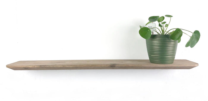 WoodBrothers Eikenhouten zwevende wandplank verjongd 80x20x4cm