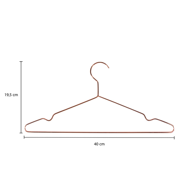 QUVIO Kledinghanger set van 30 - Metaal - Koperkleur