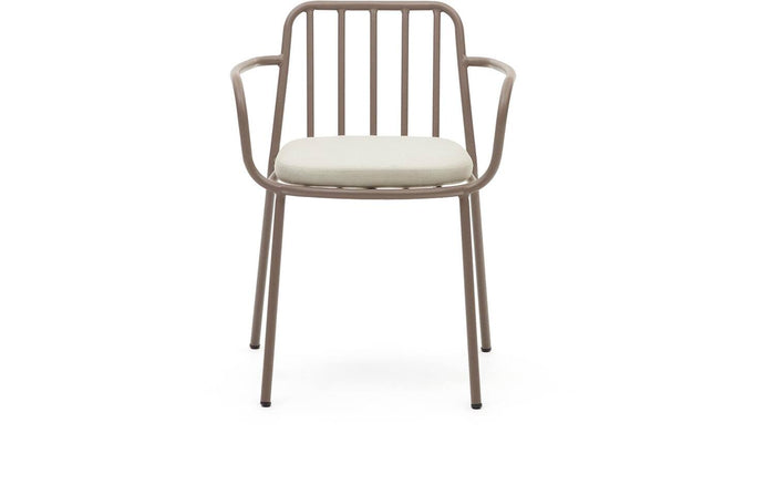 Kave Home - Stoel Bramant in staal met mauve afwerking